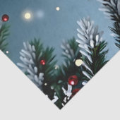 Victoriaans Kerst Ornament Decoupage Papier Blauw (Detail)