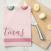 Victoriaans Kerst Ornamenten Keuken Handdoeken (Quarter Fold)