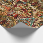 Victoriaans Kerst Papier Ornamenten Collage (Hoek)