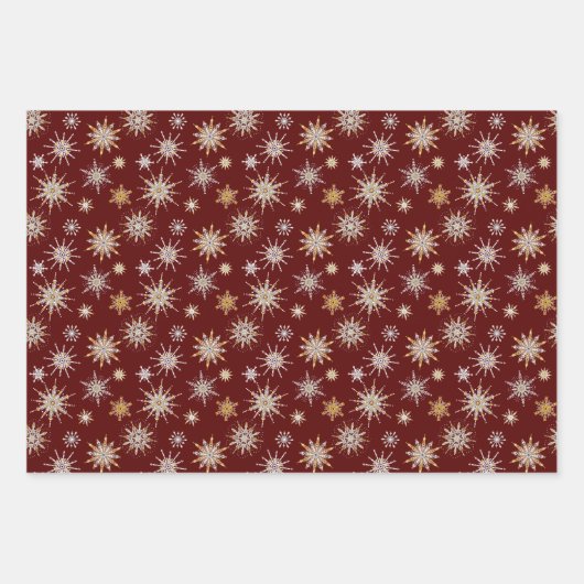 Victoriaans Kerst Papier Ornamenten Collage Inpakpapier Vel (Voorkant 2)