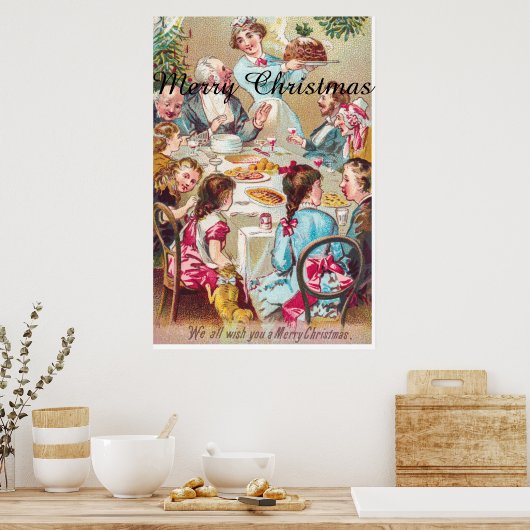 Victoriaans kerst poster (Keuken)