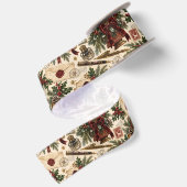 Victoriaans Kerst Postkantoor Satijnen Lint (Achterkant)