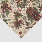 Victoriaans Kerst Postkantoor Tissuepapier (Detail)