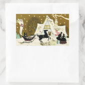 Victoriaans kerst rechthoekige sticker (Tas)