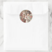 Victoriaans kerst ronde sticker (Tas)