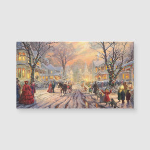 Victoriaans kerst sneeuwlandschap Kaart