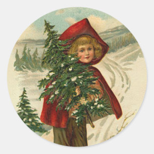 Victoriaans Kerst sticker