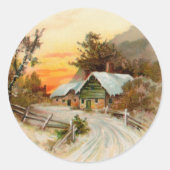 Victoriaans Kerst sticker (Voorkant)