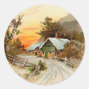 Victoriaans Kerst sticker