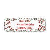 Victoriaans kerst veelhoeken etiket (Voorkant)