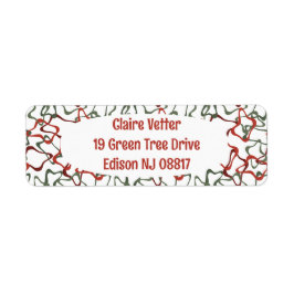 Victoriaans kerst veelhoeken etiket