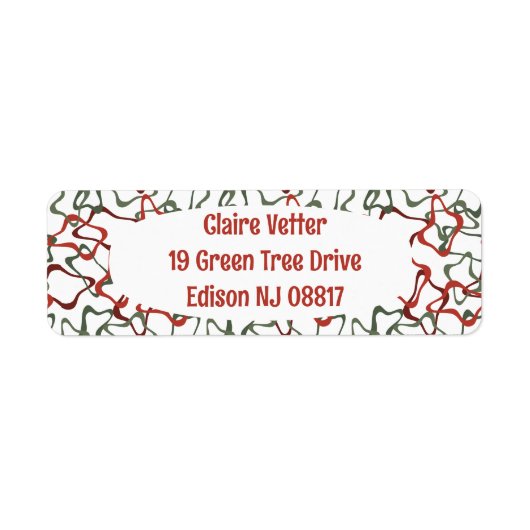 Victoriaans kerst veelhoeken etiket (Voorkant)