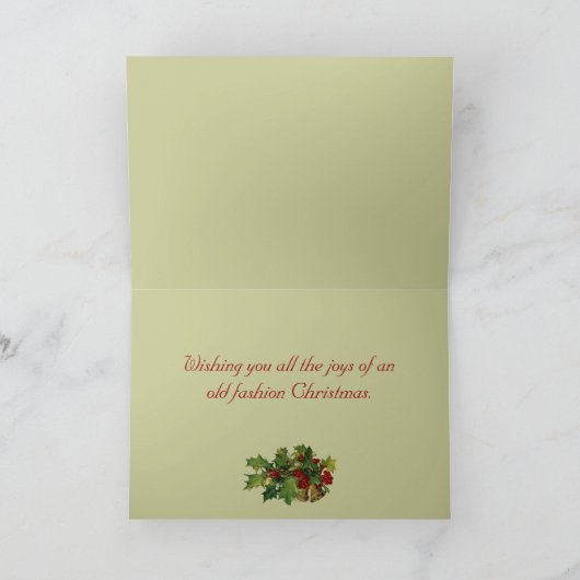 Victoriaans kerst vogel Kaart (Binnen)