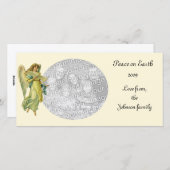 Victoriaans kerstangel, Gloria in Excelsis Deo Feestdagenkaart (Voorkant / Achterkant)