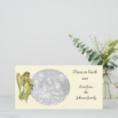 Victoriaans kerstangel, Gloria in Excelsis Deo Feestdagenkaart (Staand voorkant)