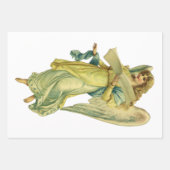 Victoriaans kerstangel, Gloria in Excelsis Deo Inpakpapier Vel (Voorkant)