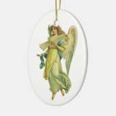 Victoriaans kerstangel, Gloria in Excelsis Deo Keramisch Ornament (Links)