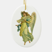 Victoriaans kerstangel, Gloria in Excelsis Deo Keramisch Ornament (Achterkant)