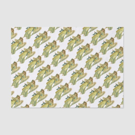 Victoriaans kerstangel, Gloria in Excelsis Deo Tissuepapier (Voorkant)