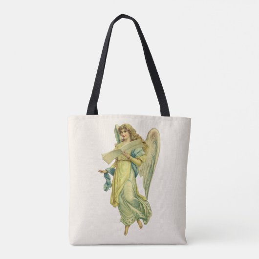 Victoriaans kerstangel, Gloria in Excelsis Deo Tote Bag (Achterkant)