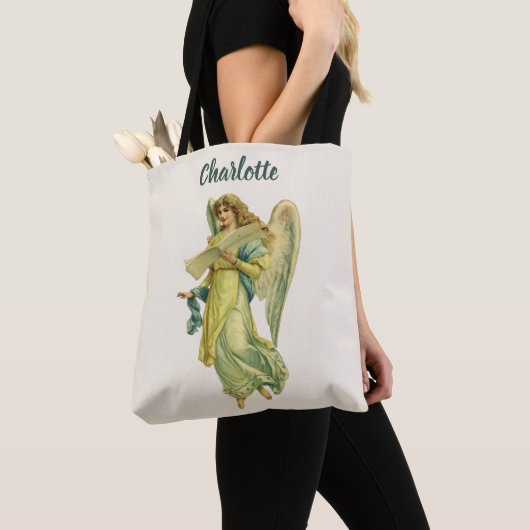Victoriaans kerstangel, Gloria in Excelsis Deo Tote Bag (Dichtbij)