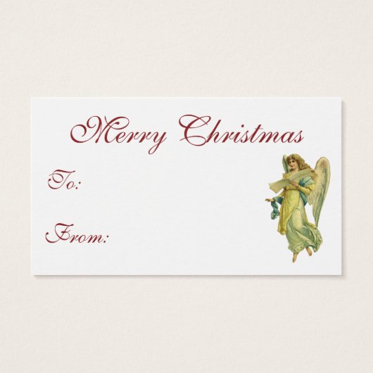 Victoriaans kerstangel, Gloria in Excelsis Deo Visitekaartjes (Achterkant)