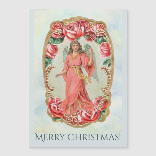 Victoriaans kerstangel, omhuld door Red Roses Gold (Voorkant)