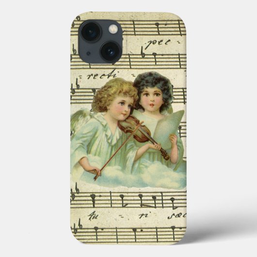 Victoriaans kerstangels Violin en muziek op vel Case-Mate iPhone Case (Achterkant)