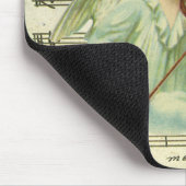 Victoriaans kerstangels Violin en muziek op vel Muismat (Hoek)