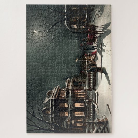 Victoriaans kerstavond Legpuzzel (Verticaal)