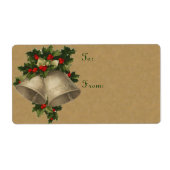 Victoriaans kerstballabels etiket (Voorkant)