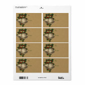 Victoriaans kerstballabels etiket (Full Sheet)