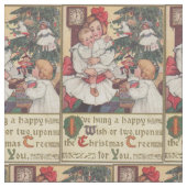 Victoriaans kerstbeker voor kinderen stof (Close Up)