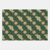 Victoriaans kerstbekkenwiercollage inpakpapier vel (Voorkant 3)