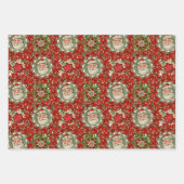 Victoriaans kerstbekkenwiercollage inpakpapier vel (Voorkant 2)