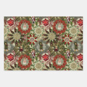 Victoriaans kerstbekkenwiercollage inpakpapier vel (Voorkant)