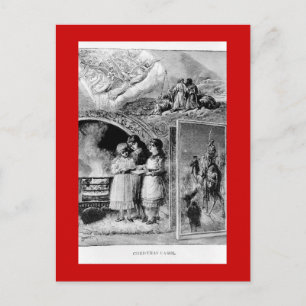  Victoriaans kerstbijbelscène Feestdagenkaart