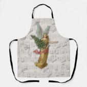 Victoriaans kerstboom Angel Antiek muziekblad Schort (Voorkant)
