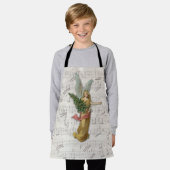 Victoriaans kerstboom Angel Antiek muziekblad Schort (Gedragen)