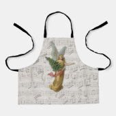 Victoriaans kerstboom Angel Antiek muziekblad Schort (Voorkant)
