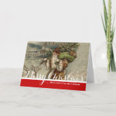 Victoriaans kerstboom feestdagen kaart (Voorkant)