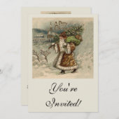 Victoriaans kerstboom kaart (Voorkant / Achterkant)