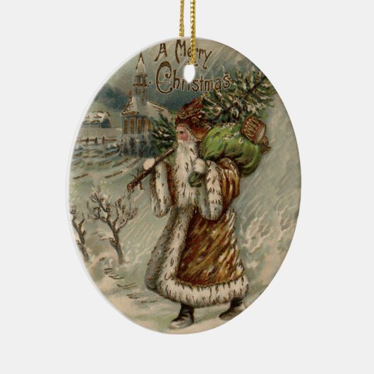 Victoriaans kerstboom keramisch ornament (Rechts)