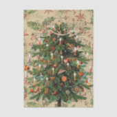 Victoriaans kerstboom met prachtige verkleurde ker tissuepapier (Voorkant)