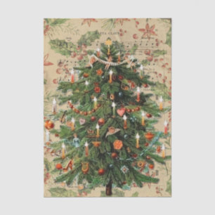 Victoriaans kerstboom met prachtige verkleurde ker tissuepapier