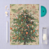 Victoriaans kerstboom met prachtige verkleurde ker tissuepapier (Craft)