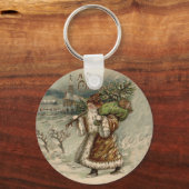 Victoriaans kerstboom sleutelhanger (Voorkant)