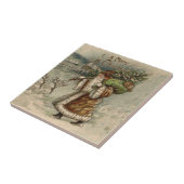 Victoriaans kerstboom tegeltje (Zijkant)