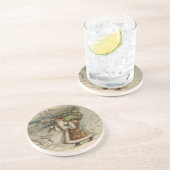 Victoriaans kerstboom zandsteen onderzetter (Zijkant)