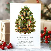  Victoriaans kerstboomfeestdag Kaart